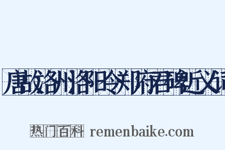 唐故洛州洛阳令郑府君碑近义词是什么意思的图片